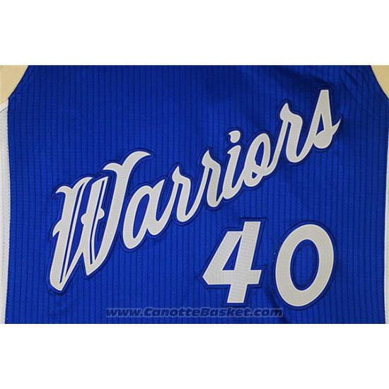 Maglia Natale 2015 Golden State Warriors Harrison Barnes #40 Blu